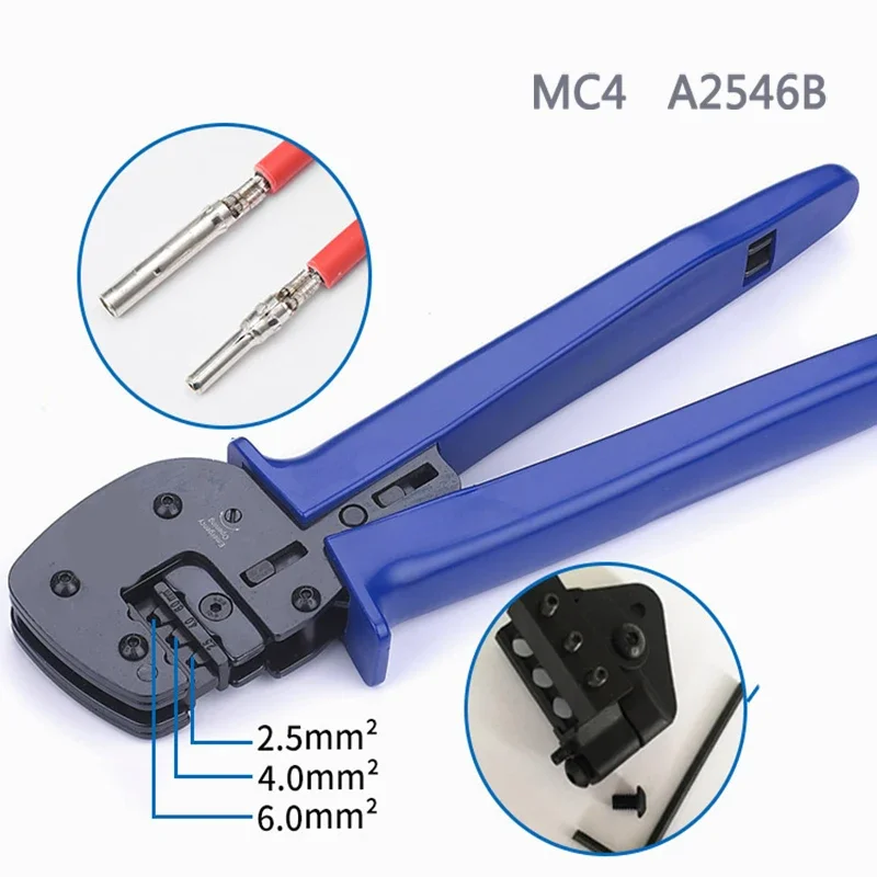 Mc4 Crimping Tool - A-2546B Solar PV Connector Crimptang Ratel