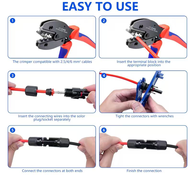 2546B Kit Fotovoltaïsche krimp - Mc4 Crimping Tool recensie en prijs